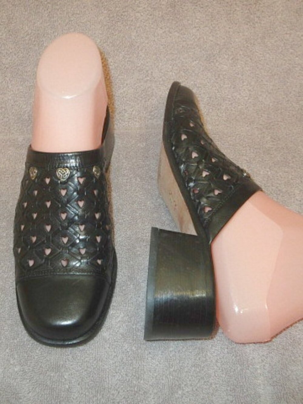 Brighton Fanny Perforated Leather Mules Size 7 Comfort Slides Slip On Shoes Y2K